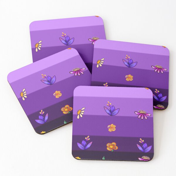 Item preview, Purple gradient with flowers - Fantasy Dreamy cottage core aesthetic  designed and sold by Artonmytee.