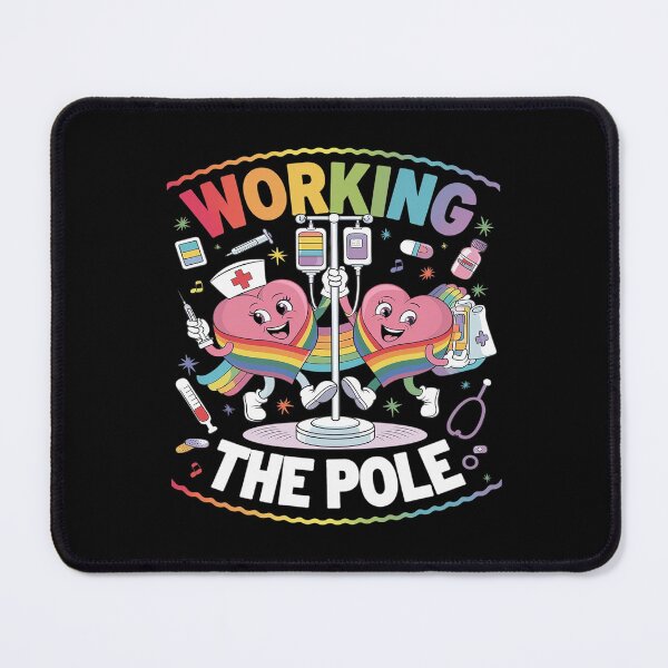 Item preview, Working The Pole Nurse LGBT-Q Gay Pride Rainbow Nursing RN  designed and sold by PowAcademy.