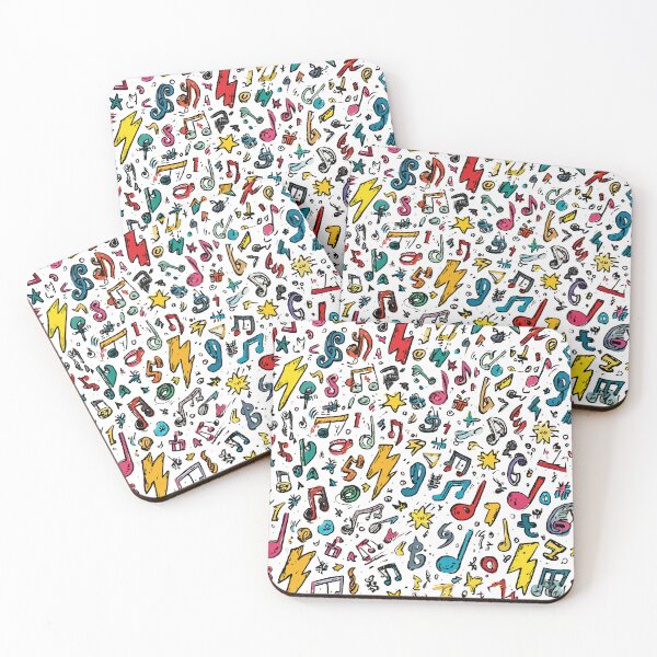 Item preview, Vibrant Music & Lightning Doodle Pattern - Colorful Abstract Art designed and sold by DConcept.