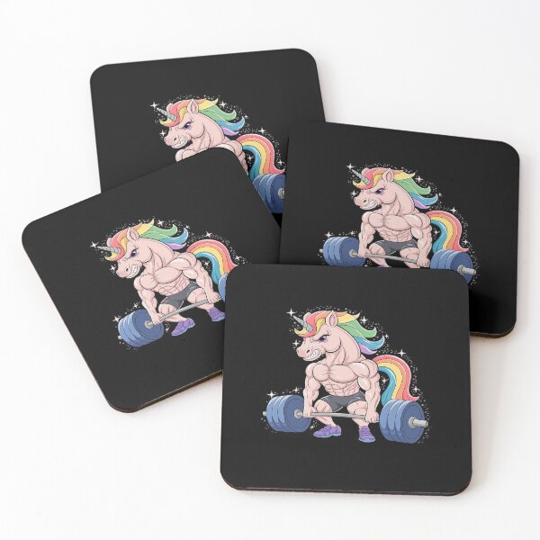 Item preview, Workout Unicorn Deadlift Gym Fitness Weightlifting Women Men designed and sold by MythWoot.