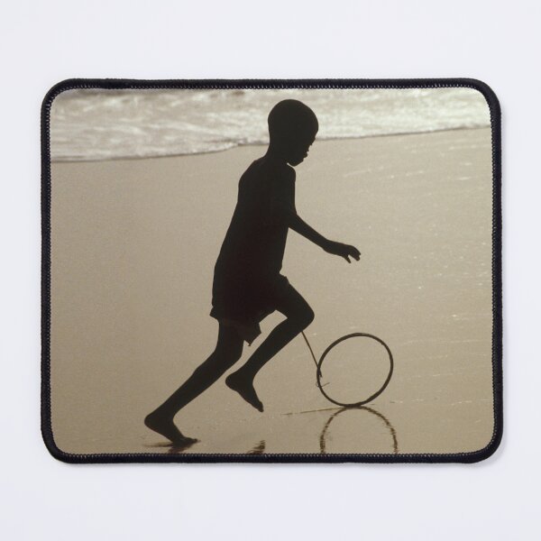 Item preview, Senegal kid, African boy in the surf, playing hoop and stick designed and sold by JonDelorme.