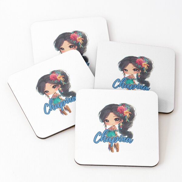 Item preview, Chapina – Cute Chibi Guatemalan Girl Art designed and sold by Cafecito & Cultura.