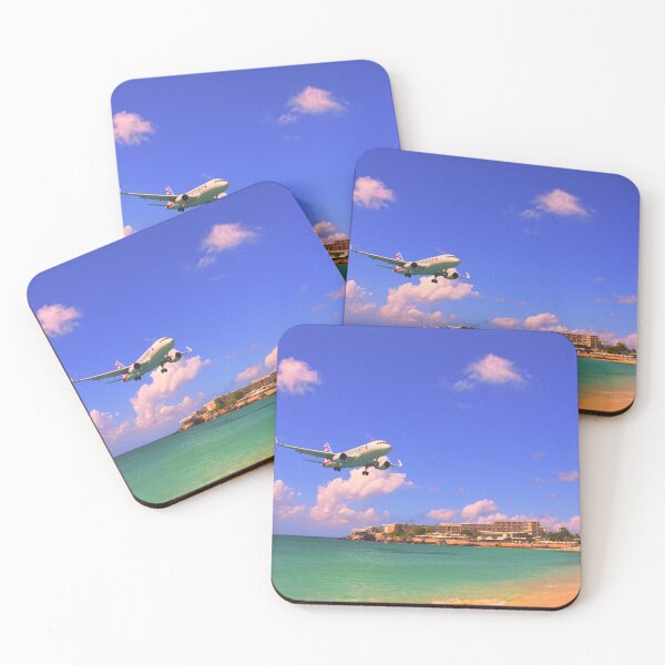 Item preview, In Coming Flight Over Maho Beach Saint Martin designed and sold by LisaWootenPhoto.
