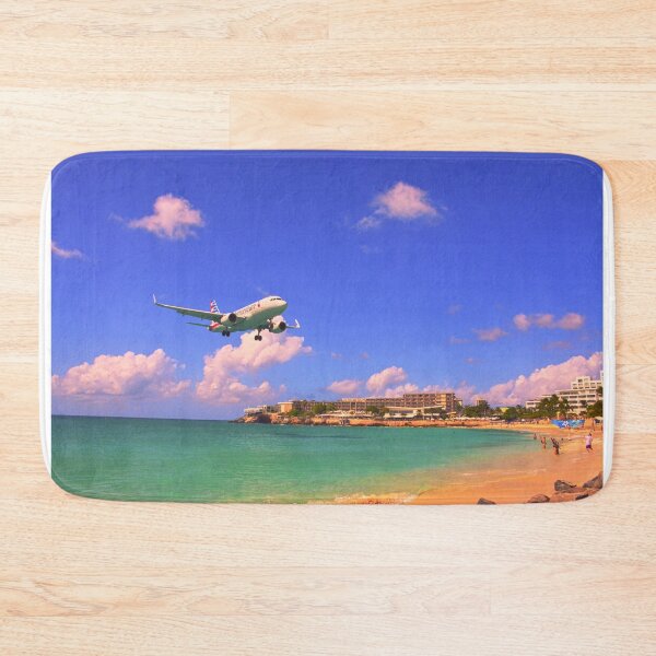 Item preview, In Coming Flight Over Maho Beach Saint Martin designed and sold by LisaWootenPhoto.