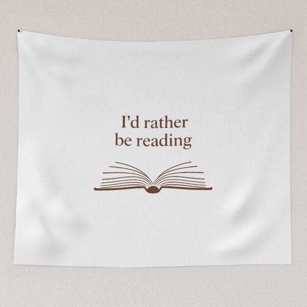 Item preview, I'd rather be reading, book lover designed and sold by YvkafromPoland.