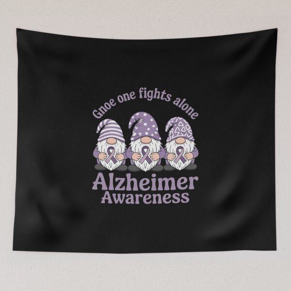 Item preview, Gnome One Fights Alone Alzheimer Awareness  designed and sold by MicanCuteStore.