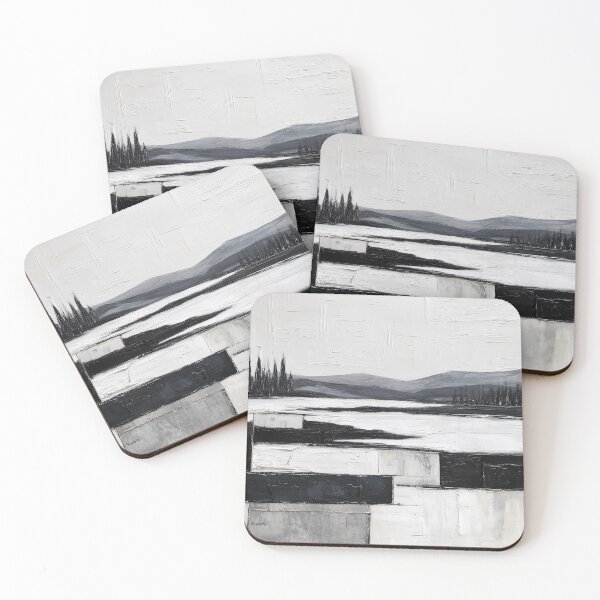 Item preview, Monochrome Landscape with Geometric Foreground designed and sold by lautir.
