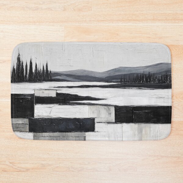 Item preview, Monochrome Landscape with Geometric Foreground designed and sold by lautir.