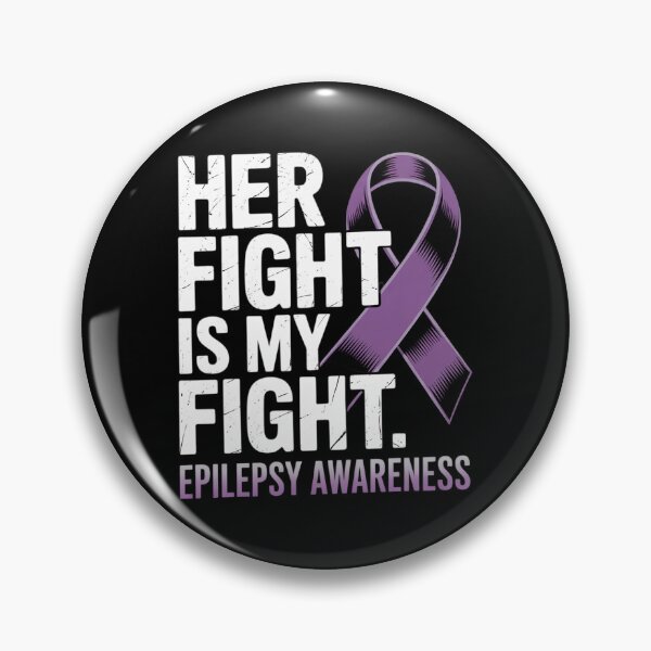 Item preview, Her Fight Is My Fight Purple Ribbon Epilepsy Awareness  designed and sold by MicanCuteStore.