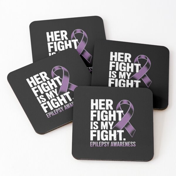 Item preview, Her Fight Is My Fight Purple Ribbon Epilepsy Awareness  designed and sold by MicanCuteStore.