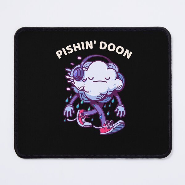 Item preview, PISHIN' DOON - Scottish Slang Rainy Day Character Illustration designed and sold by TalkTee Me.