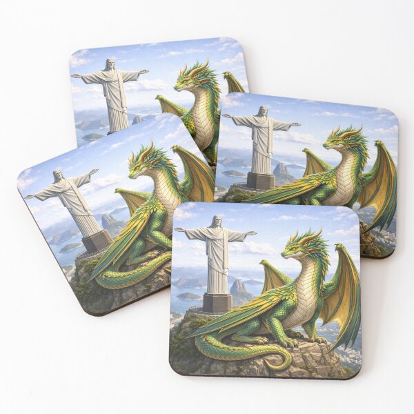 Item preview, Dragon Guardian of Christ the Redeemer – Rio de Janeiro Landmark Fantasy Art designed and sold by EpicDragons-.