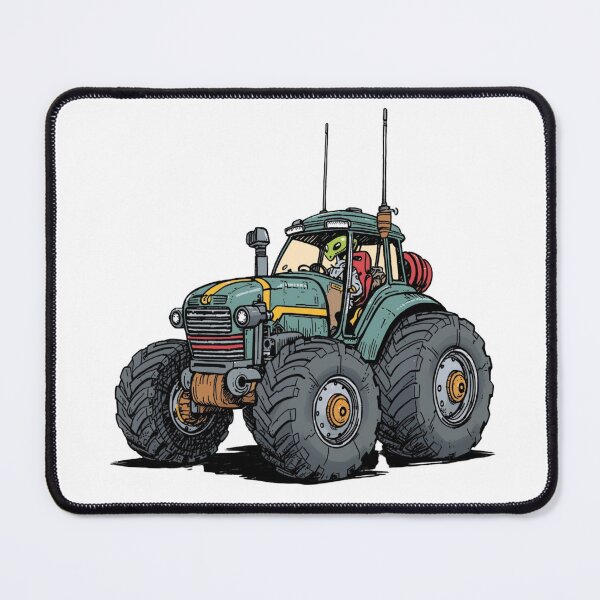 Item preview, Alien Farmer Driving Monster Tractor | Sci-Fi Out of This World Agriculture Art designed and sold by SlomianyPisarz.