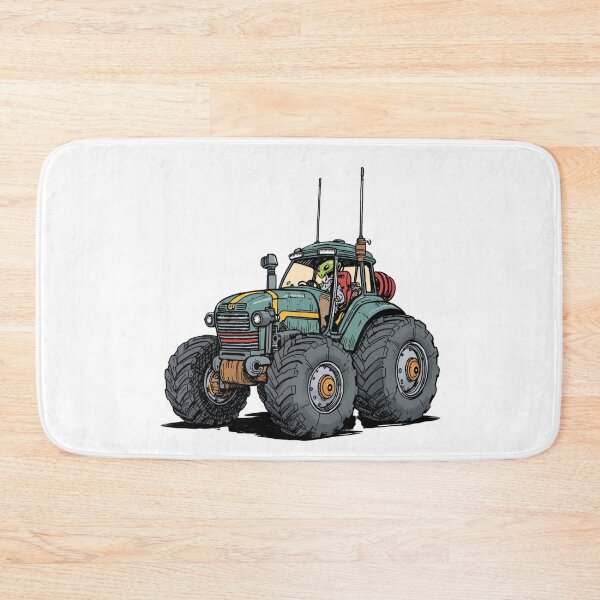 Item preview, Alien Farmer Driving Monster Tractor | Sci-Fi Out of This World Agriculture Art designed and sold by SlomianyPisarz.