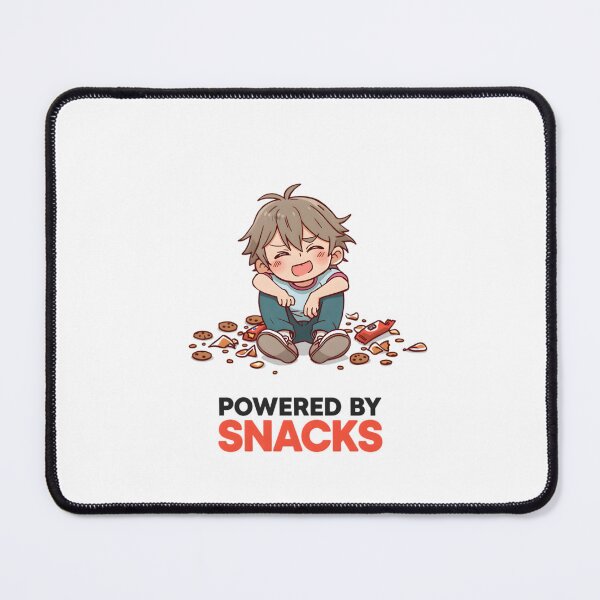 Item preview, Powered by Snacks – Funny Cartoon Food Humor Design designed and sold by gavinroyal.