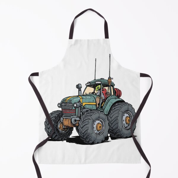 Item preview, Alien Farmer Driving Monster Tractor | Sci-Fi Out of This World Agriculture Art designed and sold by SlomianyPisarz.