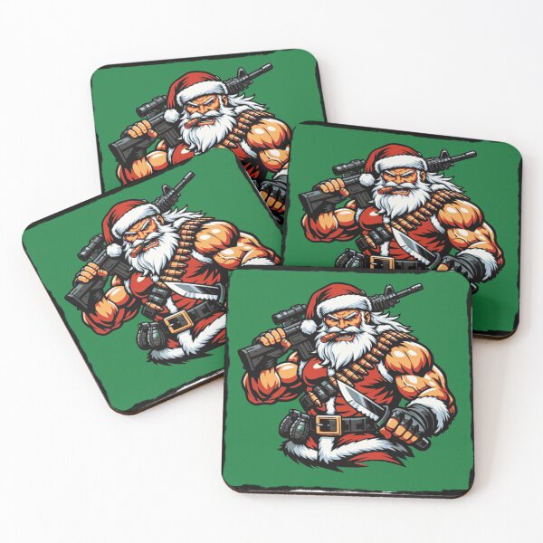 Item preview, Combat Santa: Buff Christmas Warrior – Comic Book Action Santa designed and sold by Nigelum.