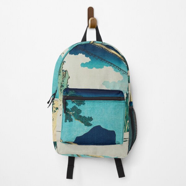 Item preview, Hokusai Suspension Bridge - Vintage Japanese Landscape Art designed and sold by Open Canvas.