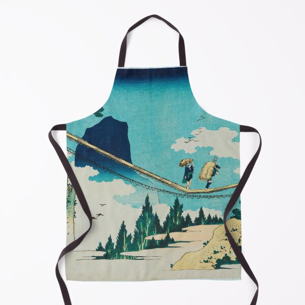 Item preview, Hokusai Suspension Bridge - Vintage Japanese Landscape Art designed and sold by Open Canvas.