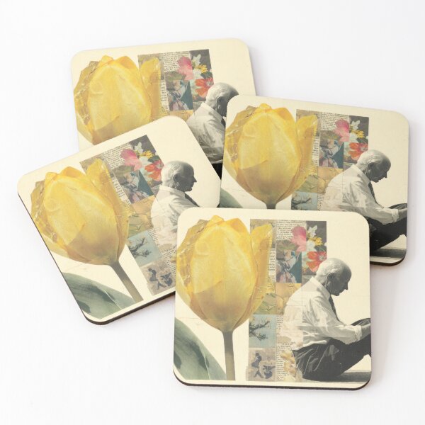 Item preview, Man sitting near a yellow tulip designed and sold by anytka.