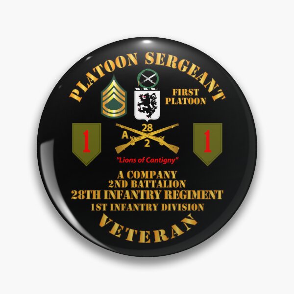 Item preview, Army - First Plt - Plt Sgt - A Co - 2nd Bn - 3rd Bde - 1st ID - 28th Infantry designed and sold by Military Insignia Products.