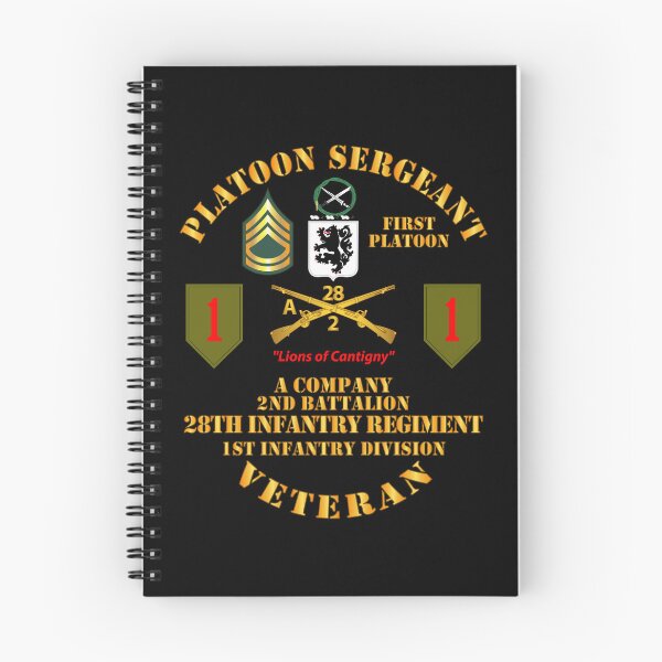 Item preview, Army - First Plt - Plt Sgt - A Co - 2nd Bn - 3rd Bde - 1st ID - 28th Infantry designed and sold by Military Insignia Products.