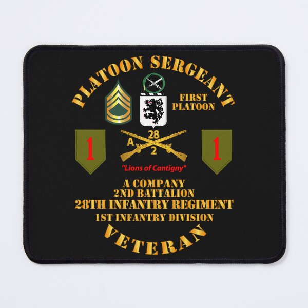 Item preview, Army - First Plt - Plt Sgt - A Co - 2nd Bn - 3rd Bde - 1st ID - 28th Infantry designed and sold by Military Insignia Products.