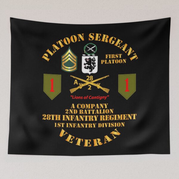 Item preview, Army - First Plt - Plt Sgt - A Co - 2nd Bn - 3rd Bde - 1st ID - 28th Infantry designed and sold by Military Insignia Products.
