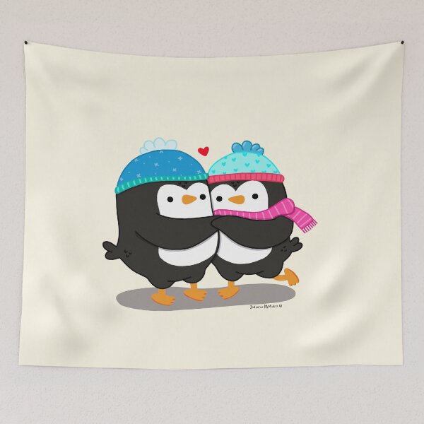 Item preview, Cute Couple of Penguins - Always together designed and sold by julianamotzko.