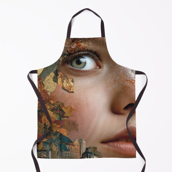 Item preview, Woman with nature collage on face designed and sold by anytka.