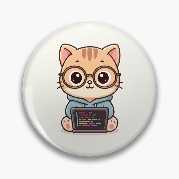 Artikelvorschau, Niedliche Programmiererkatze (Cartoon) entworfen und verkauft von HoopeStylee.