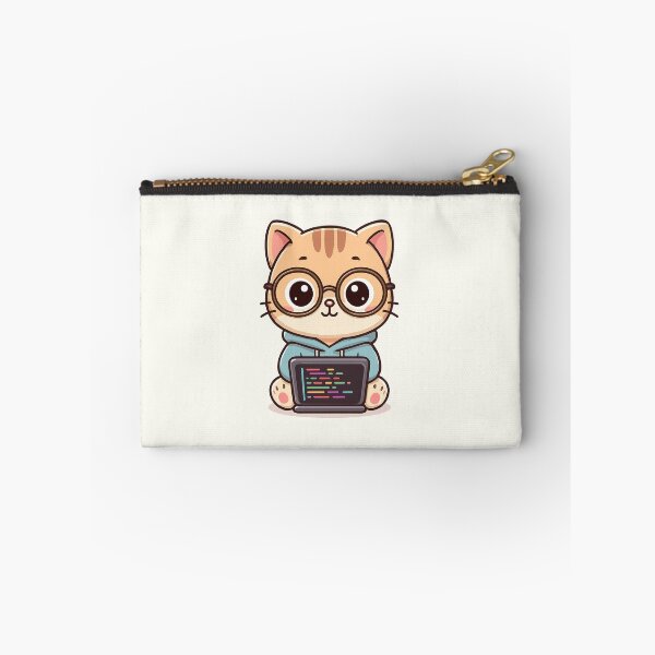 Item preview, Cute Programmer Cat Cartoon designed and sold by HoopeStylee.