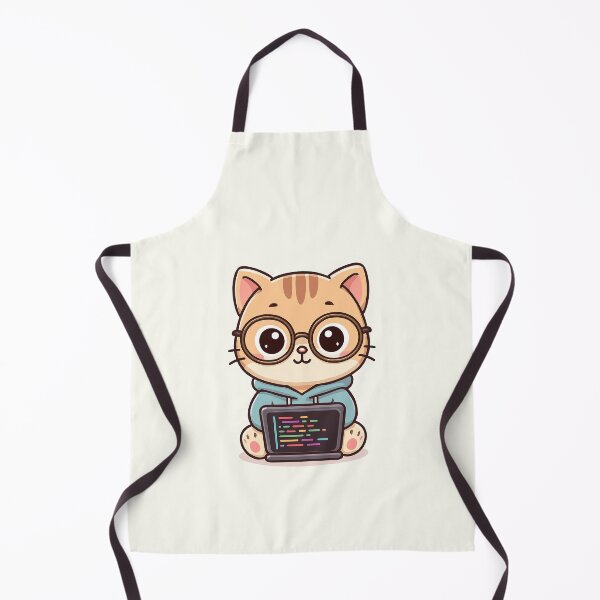 Item preview, Cute Programmer Cat Cartoon designed and sold by HoopeStylee.