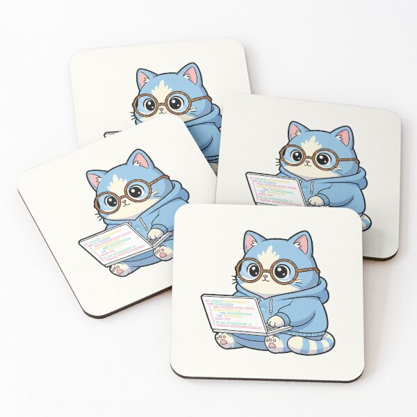 Item preview, Funny Coding Cat Illustration designed and sold by HoopeStylee.