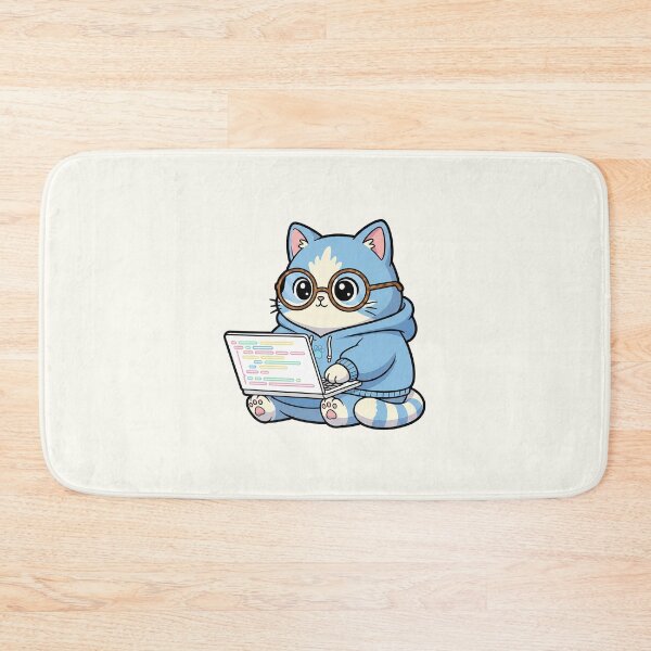 Item preview, Funny Coding Cat Illustration designed and sold by HoopeStylee.