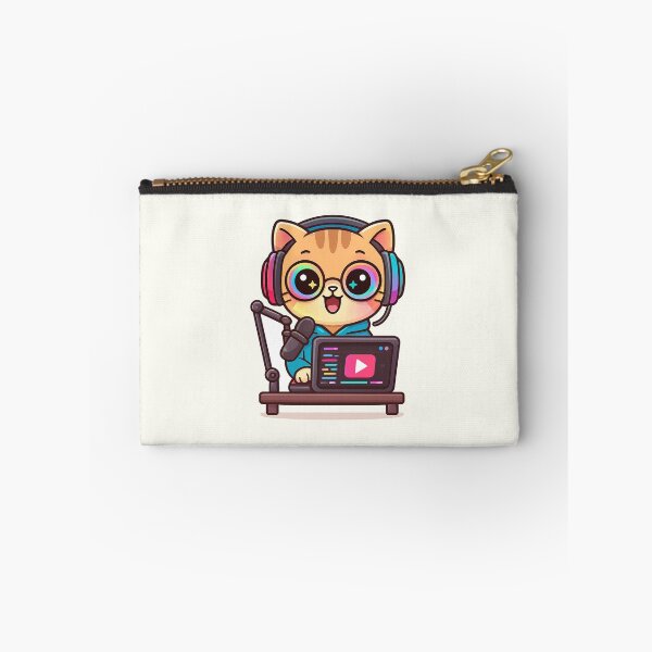 Item preview, Cute Streamer Cat Cartoon designed and sold by HoopeStylee.