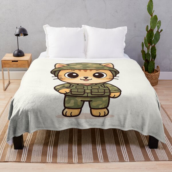 Item preview, Funny Army Cat Illustration designed and sold by HoopeStylee.