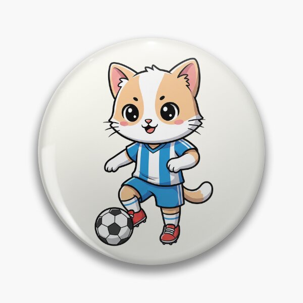 Item preview, Cute Soccer Cat Cartoon designed and sold by HoopeStylee.