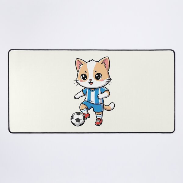 Item preview, Cute Soccer Cat Cartoon designed and sold by HoopeStylee.