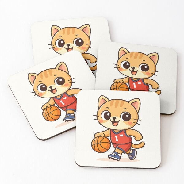Item preview, Cute Basketball Cat Cartoon designed and sold by HoopeStylee.