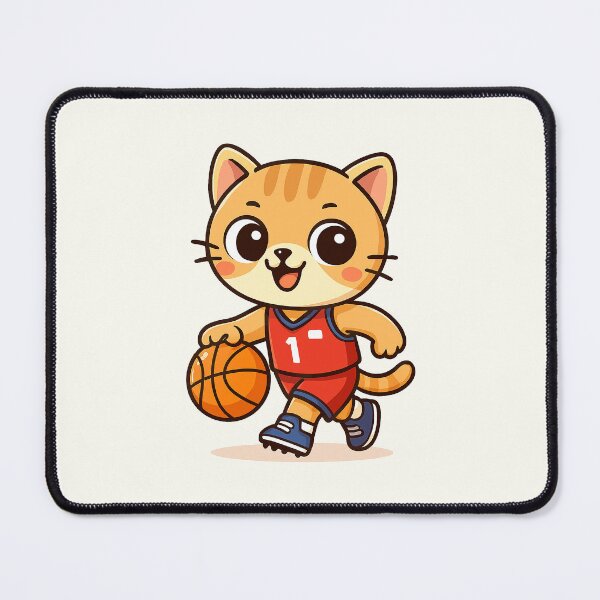 Item preview, Cute Basketball Cat Cartoon designed and sold by HoopeStylee.