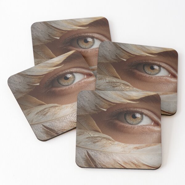 Item preview, Close view of eye behind feathers designed and sold by anytka.