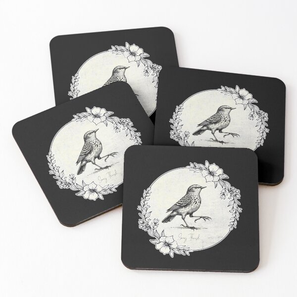 Item preview, Vintage Style Song Thrush Bird designed and sold by suewen.