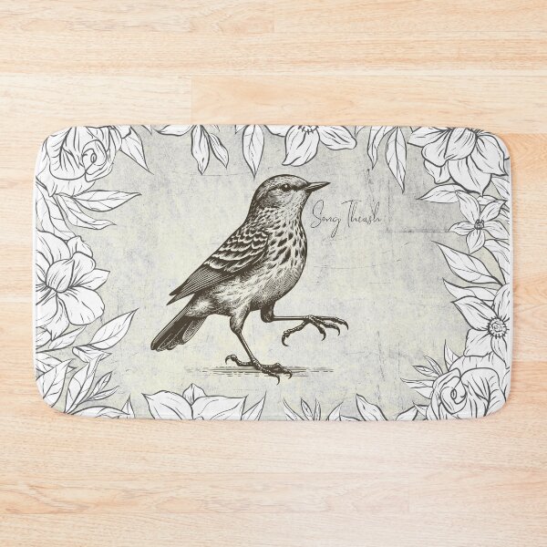 Item preview, Vintage Style Song Thrush Bird designed and sold by suewen.