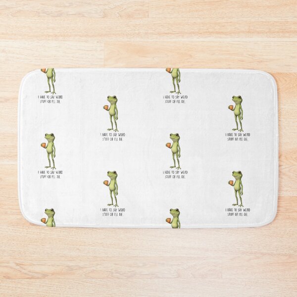 Item preview, I Have to Say Weird Stuff or I’ll Die Frog Drinking Coffee designed and sold by LounisArt.