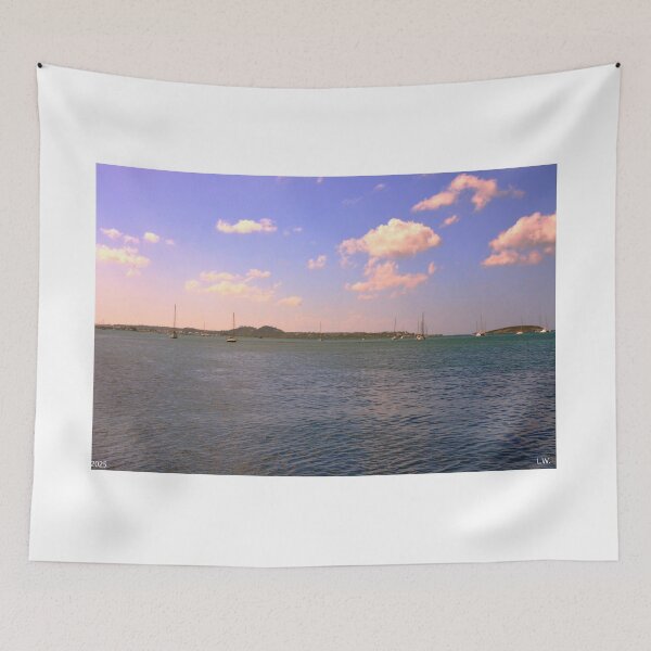 Item preview, Serene Seascape with Sailboats St. Martin designed and sold by LisaWootenPhoto.