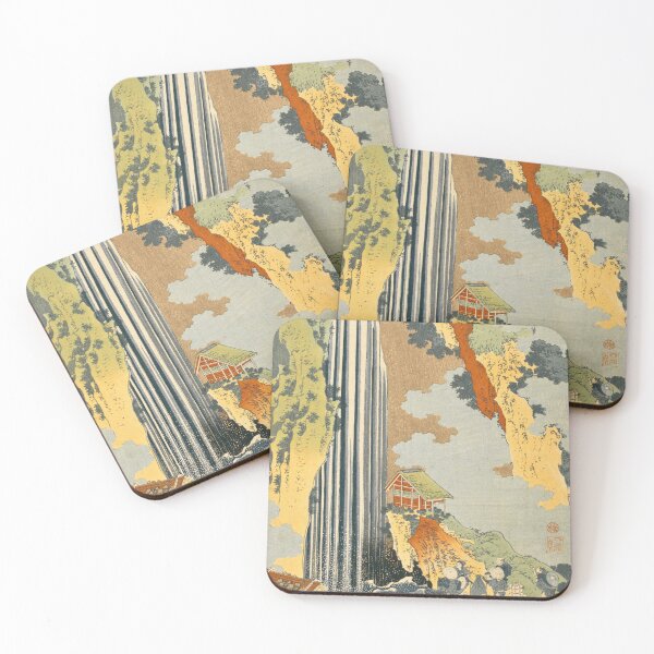 Item preview, Ono Waterfall on the Kisokaido - Vintage Japanese Landscape Print designed and sold by Open Canvas.