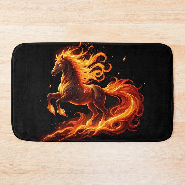 Item preview, 2026: Year of the Fire Horse, fiery horse, Happy New Year! fire on black background designed and sold by orthodox-icon.