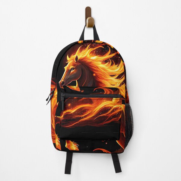 Item preview, 2026: Year of the Fire Horse, fiery horse, Happy New Year! fire on black background designed and sold by orthodox-icon.