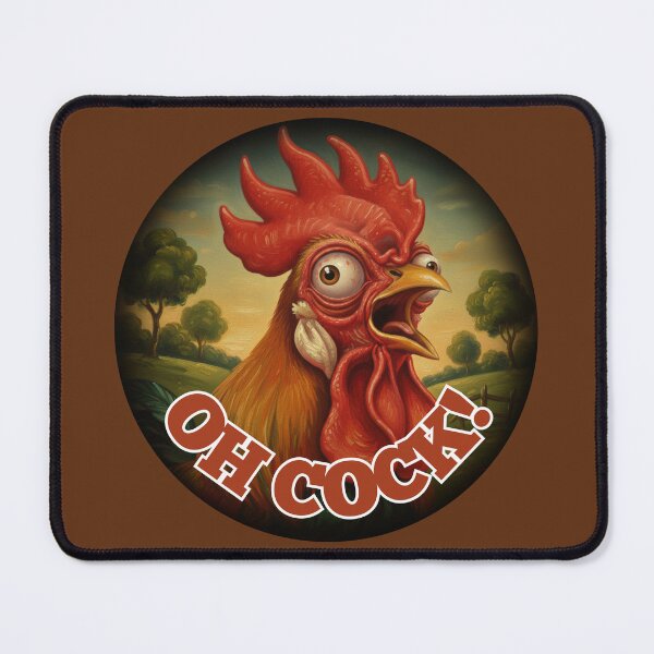 Item preview, OH COCK! – Vintage Rooster Illustration with Bold Folk Art Style designed and sold by Smashed-Ferret.